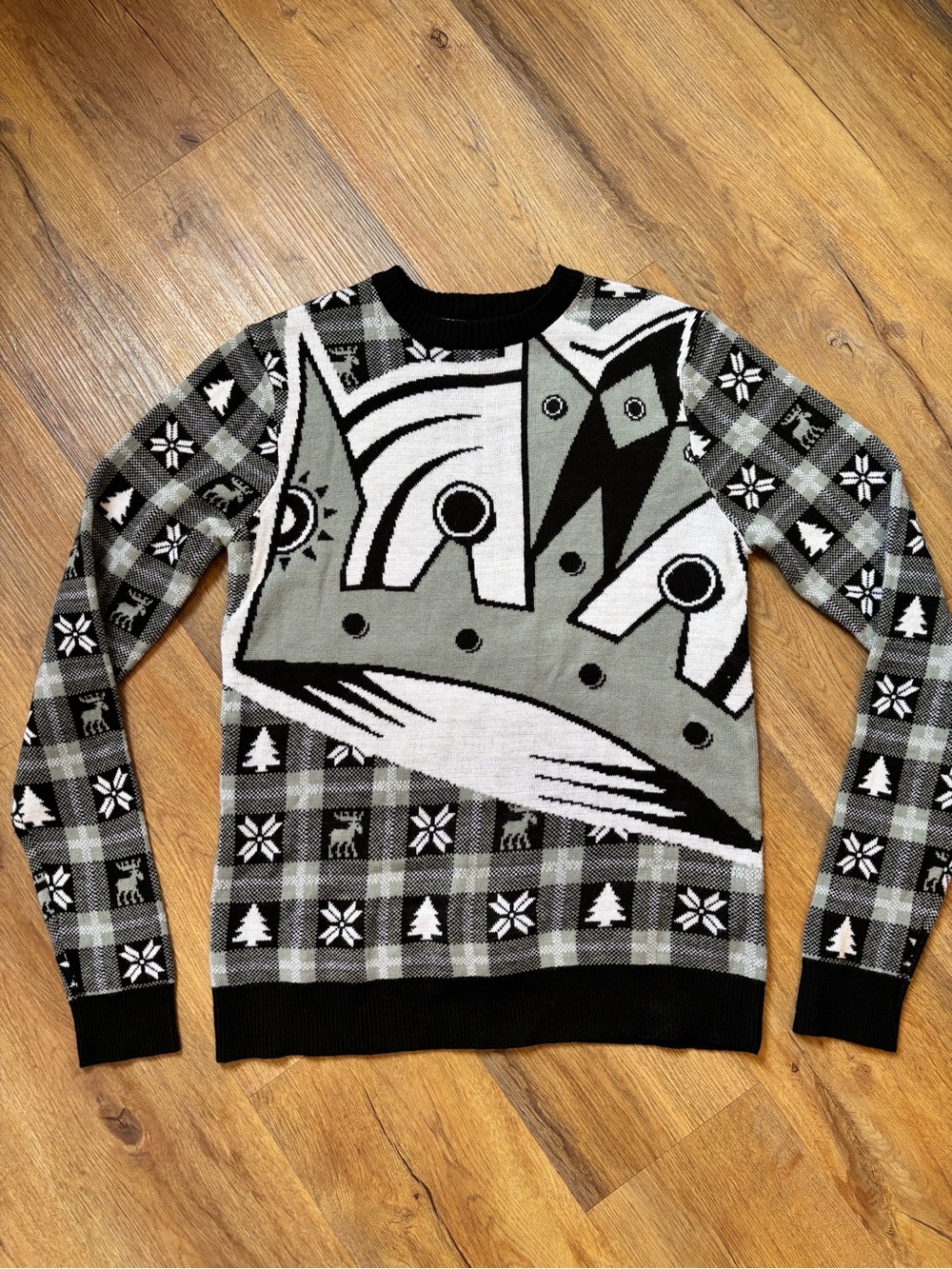NHL LA Kings Black & Gray Christmas Sweater Sz. S
